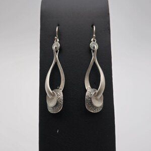 Sterling Silver Retired Silpada Brushed Earrings A2031
